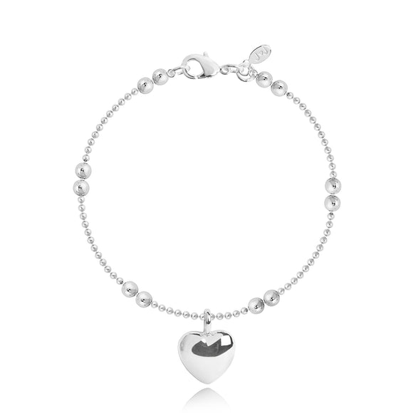 Joma Jewellery Beaded Silver Heart Bracelet - Gifteasy Online