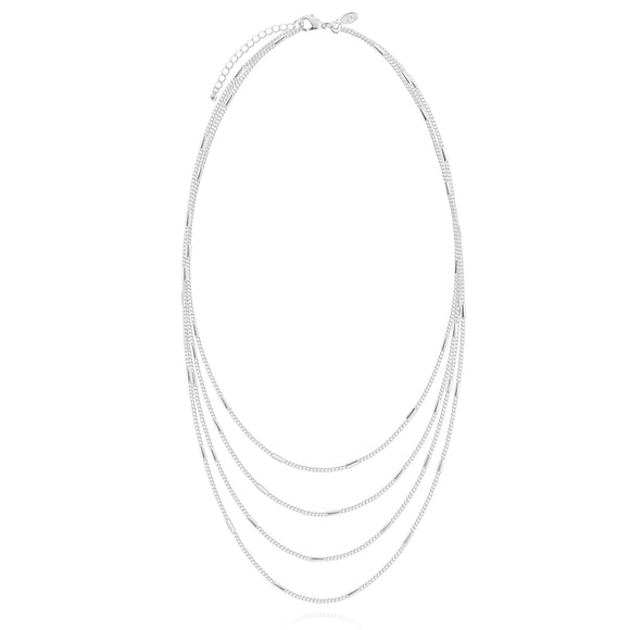 Joma Jewellery - Lara Necklace - Silver Layered Bar Chain  Sale Price - Gifteasy Online