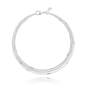 Joma Jewellery - Lara Bracelet - Silver Layered Bar Chain - Gifteasy Online