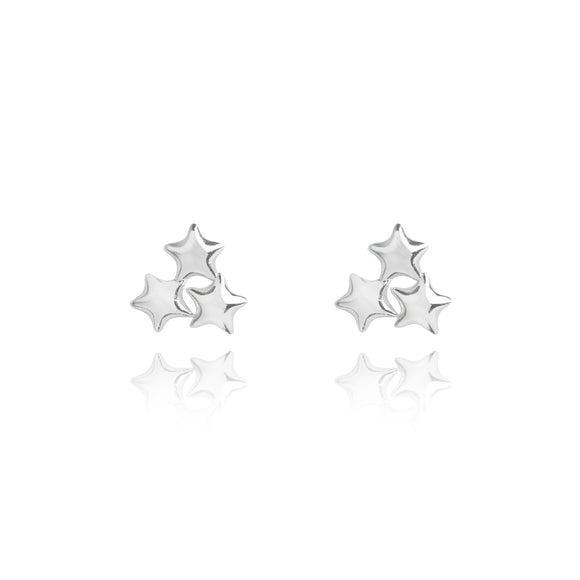 Joma Jewellery - WISH Star Cluster - Silver Stud Earrings - Gifteasy Online