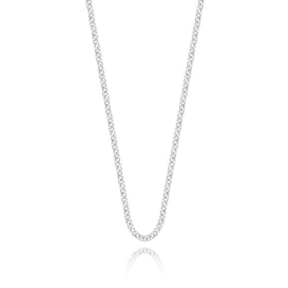 Joma Jewellery Plain silver Necklace chain 46cm - Gifteasy Online