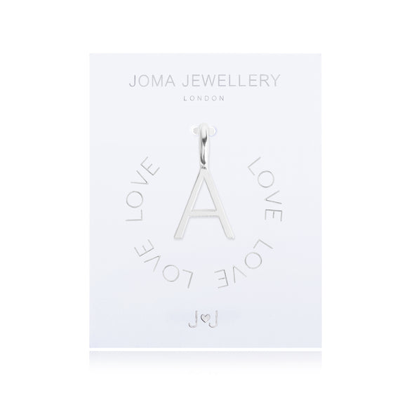 Joma Jewellery Silver Letter Charm 'A' - Gifteasy Online