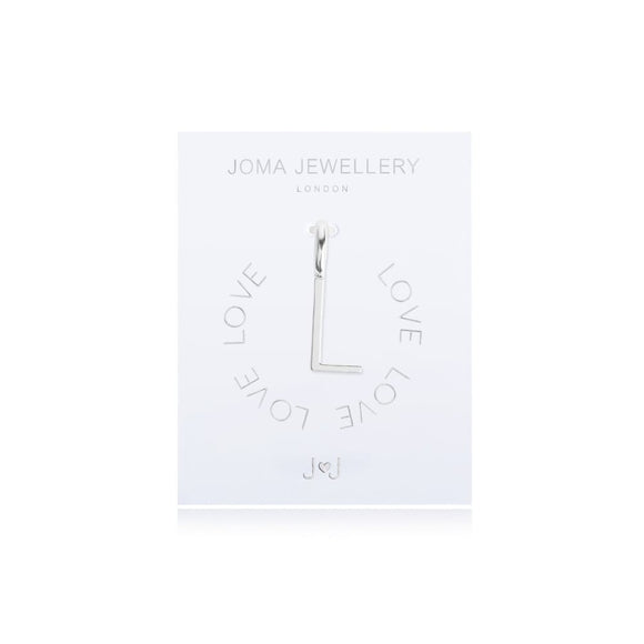 Joma Jewellery Silver Letter Charm 'L' - Gifteasy Online