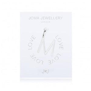 Joma Jewellery Silver Letter Charm 'M' - Gifteasy Online