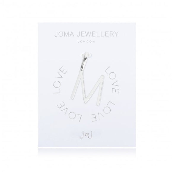 Joma Jewellery Silver Letter Charm 'M' - Gifteasy Online