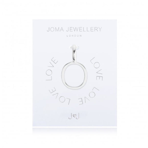 Joma Jewellery Silver Letter Charm 'O' - Gifteasy Online