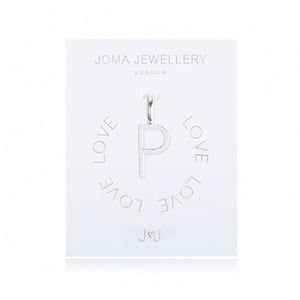 Joma Jewellery Silver Letter Charm 'P' - Gifteasy Online