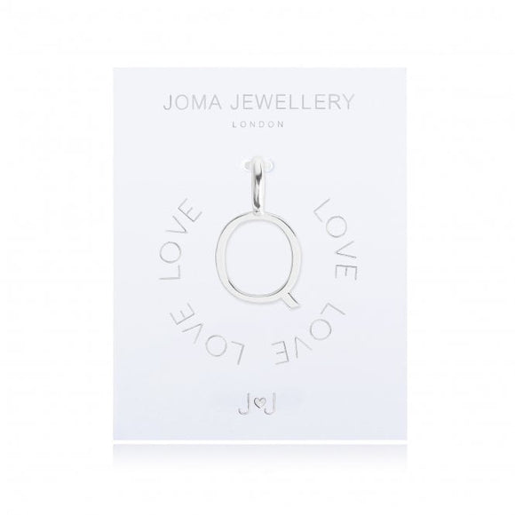Joma Jewellery Silver Letter Charm 'Q' - Gifteasy Online