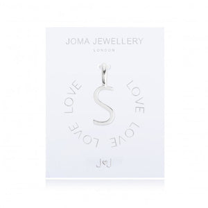 Joma Jewellery Silver Letter Charm 'S' - Gifteasy Online