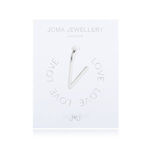 Joma Jewellery Silver Letter Charm 'V' - Gifteasy Online
