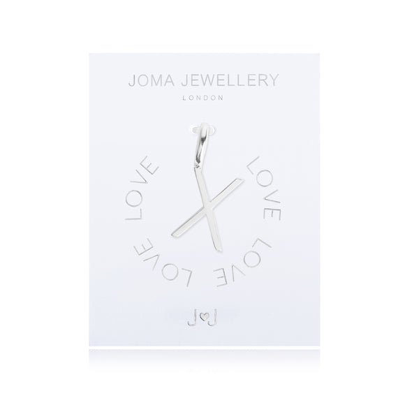 Joma Jewellery Silver Letter Charm 'X' - Gifteasy Online