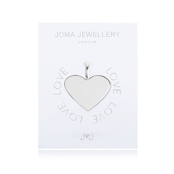 Joma Jewellery Charm Love Silver Heart - Gifteasy Online