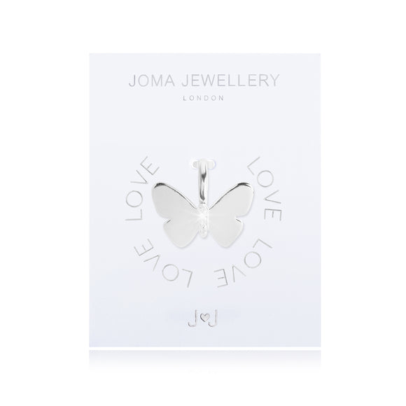 Joma Jewellery Charm Love Silver Butterfly - Gifteasy Online