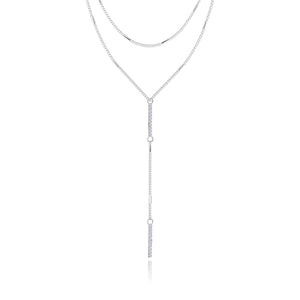 Joma Jewellery Yara Pave Lariat Necklace - Gifteasy Online