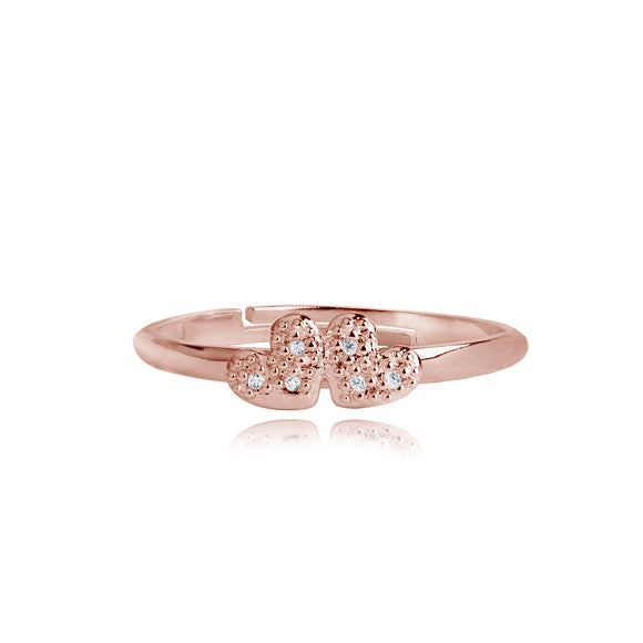 Joma Jewellery Rose Gold Plated Lilou Ring with Hearts - Gifteasy Online