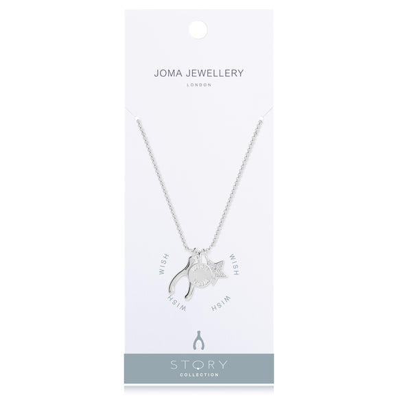 Silver Plated Story Collection Wish Pendant Necklace - Gifteasy Online