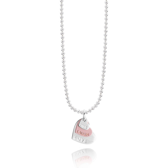 Klio Coin Heart Necklace - Live Laugh Love by Joma Jewellery - Gifteasy Online