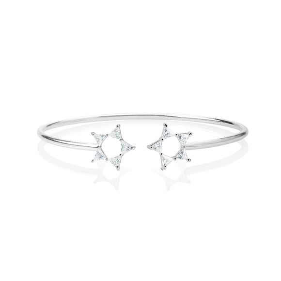 Joma Jewellery Silver Crystal Star Bangle - Gifteasy Online