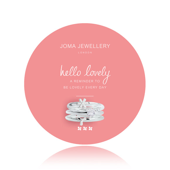 Joma Jewellery  Summer Sparkle Hello Lovely Ring Set of Three - Gifteasy Online