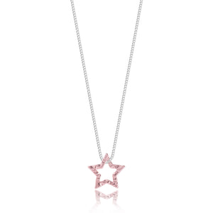 Joma Jewellery Thea Silver and Rose Gold Hammered Star adjustable Necklace - Gifteasy Online