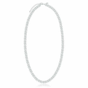 Joma Jewellery Zari Silver Plated Chevron Necklace with Gift Bag - Gifteasy Online