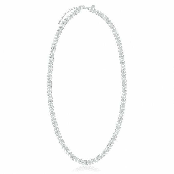 Joma Jewellery Zari Silver Plated Chevron Necklace with Gift Bag - Gifteasy Online
