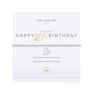 Joma Jewellery A Little HAPPY 20TH BIRTHDAY Bracelet - Gifteasy Online