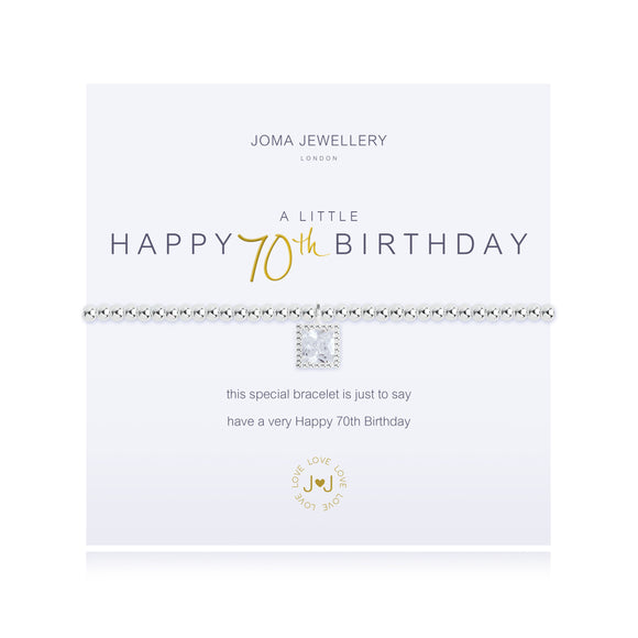 Joma Jewellery A Little Happy 70TH Birthday Bracelet - Gifteasy Online