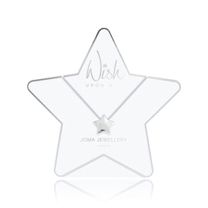 WISH UPON A STAR - silver chain with with smooth star pendant - necklace - Gifteasy Online