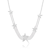 Joma Jewellery  STARSTRUCK - silver chain with stars - necklace - Gifteasy Online