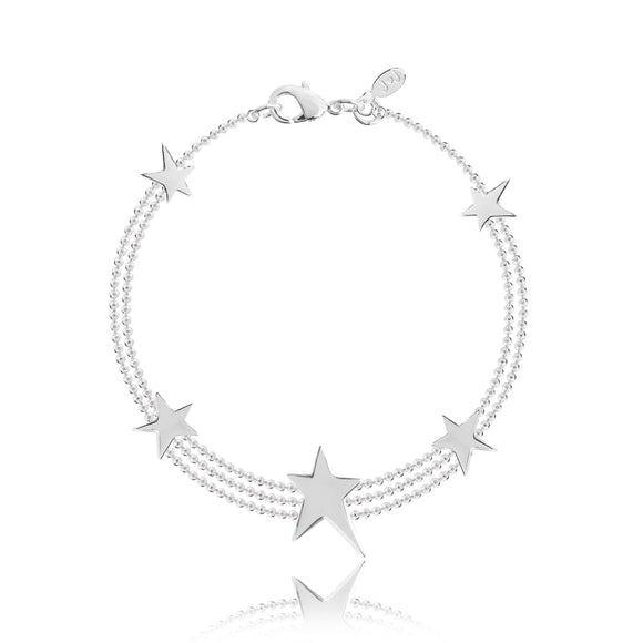 Joma Jewellery Starstruck - silver chain with stars - bracelet - Gifteasy Online