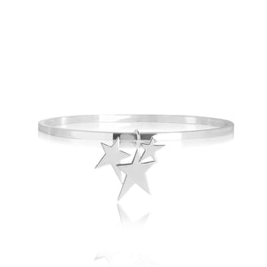 Joma Jewellery STARSTRUCK - silver bangle with star cluster charm - bangle - Gifteasy Online