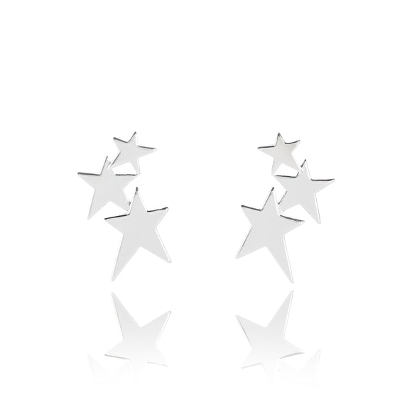 STARSTRUCK - silver star cluster studs - earring - Gifteasy Online