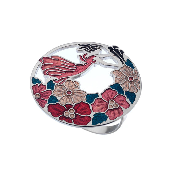 Sea Gems Flowers and Fairy Celtic Scarf Ring - Gifteasy Online