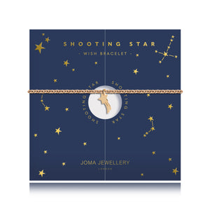 WISH - SHOOTING STAR - yellow gold shooting star charm bracelet - Gifteasy Online