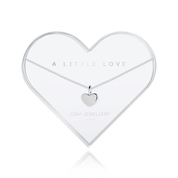 A LITTLE LOVE - silver heart silver chain necklace - Gifteasy Online