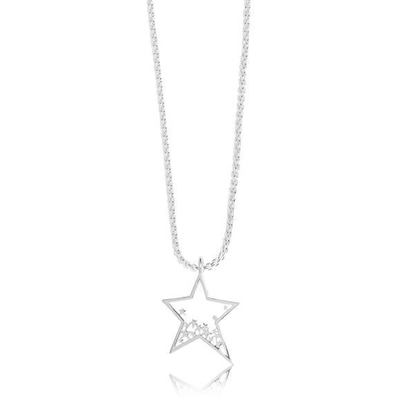 Joma Jewellery EVIE - silver star scatter necklace - Gifteasy Online