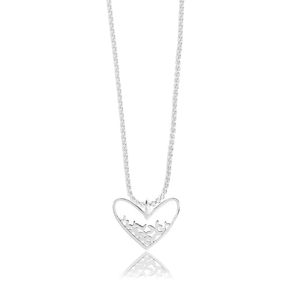 Joma Jewellery EVIE - silver heart scatter necklace - Gifteasy Online