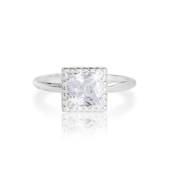 Joma Jewellery Esmee Square cz Adjustable Ring - Gifteasy Online