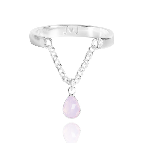 Joma Jewellery Astrid Adjustable Chain Ring Pink - Gifteasy Online