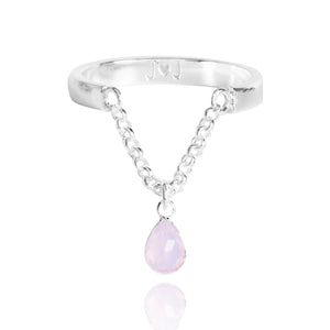 ASTRID - chain ring - PINK - Gifteasy Online