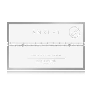 Joma Jewellery Anklet Silver Double Chain with gift bag and tag - Gifteasy Online