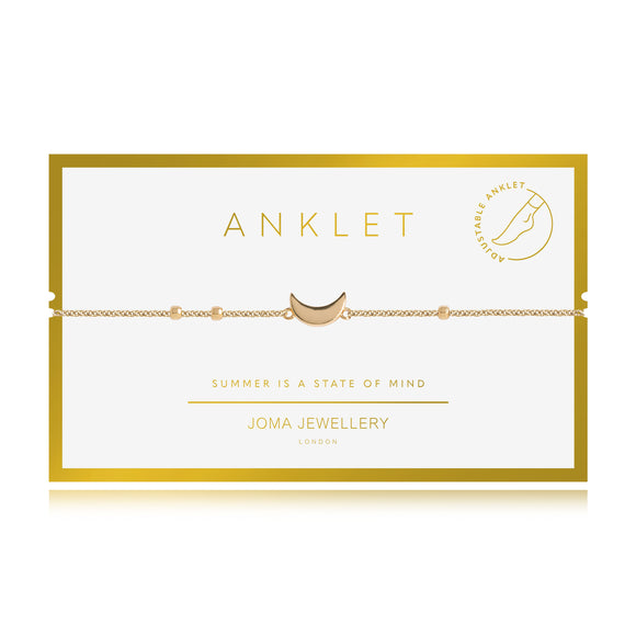 Joma Jewellery Anklet Yellow Gold Moon - Gifteasy Online