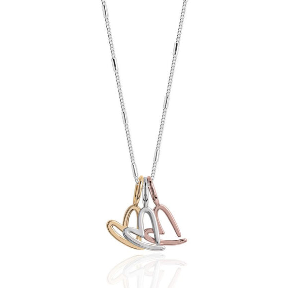 Joma Jewellery Florence Outline Hearts Necklace - Gifteasy Online