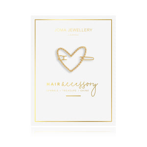 Joma Jewellery Hair Accessory Gold Pave Heart Clip - Gifteasy Online