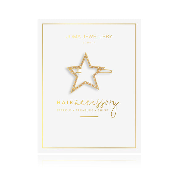 Joma Jewellery Hair Accessory Gold Pave Star Clip - Gifteasy Online