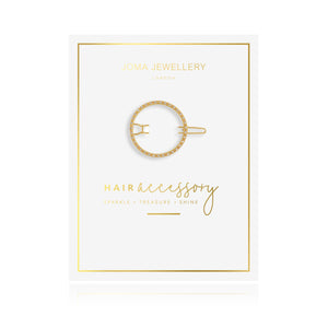 Joma Jewellery Hair Accessory Gold Pave Circle Clip - Gifteasy Online