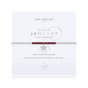 Joma jewellery A LITTLE BIRTHSTONE JANUARY GARNET - Gifteasy Online
