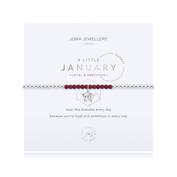 Joma jewellery A LITTLE BIRTHSTONE JANUARY GARNET - Gifteasy Online