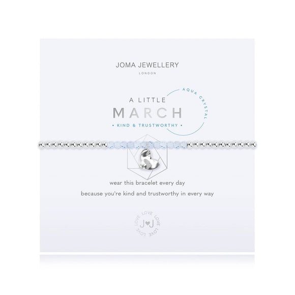 Joma Jewellery A LITTLE BIRTHSTONE MARCH AQUA CRYSTAL - Gifteasy Online